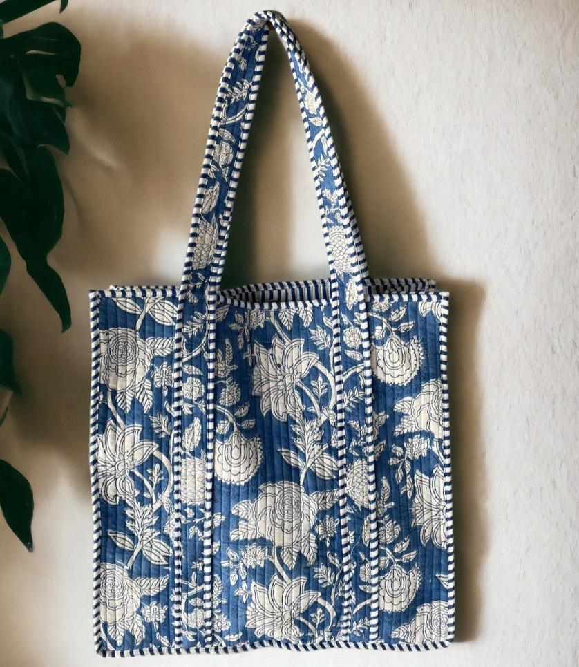 Cotton Quilted Luggage Tote Bag