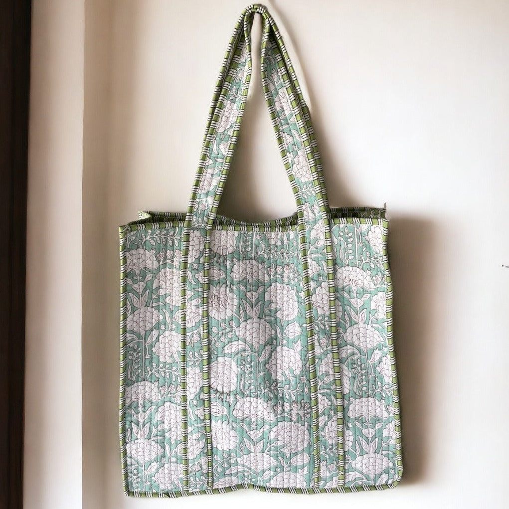 Bohemian Cotton Quilted tote Bag