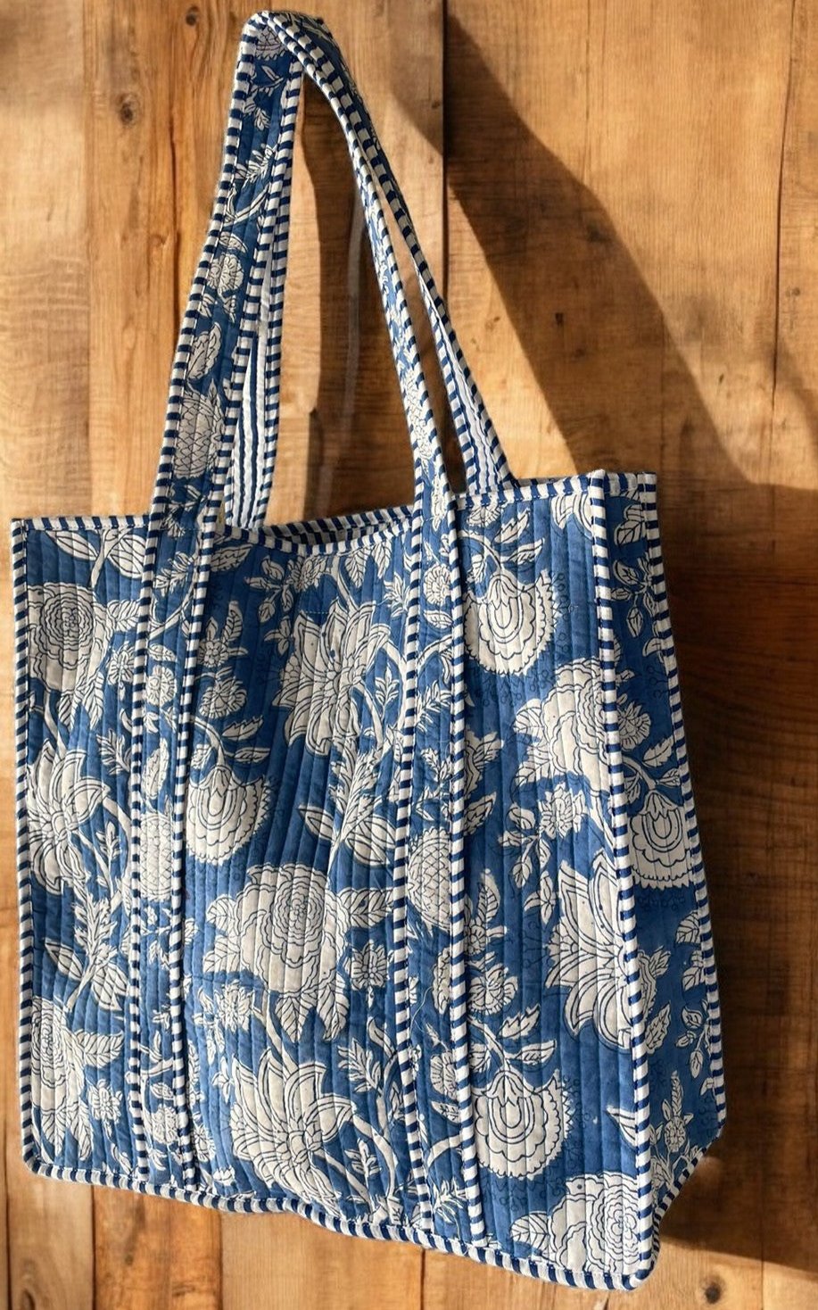 Cotton Quilted Luggage Tote Bag