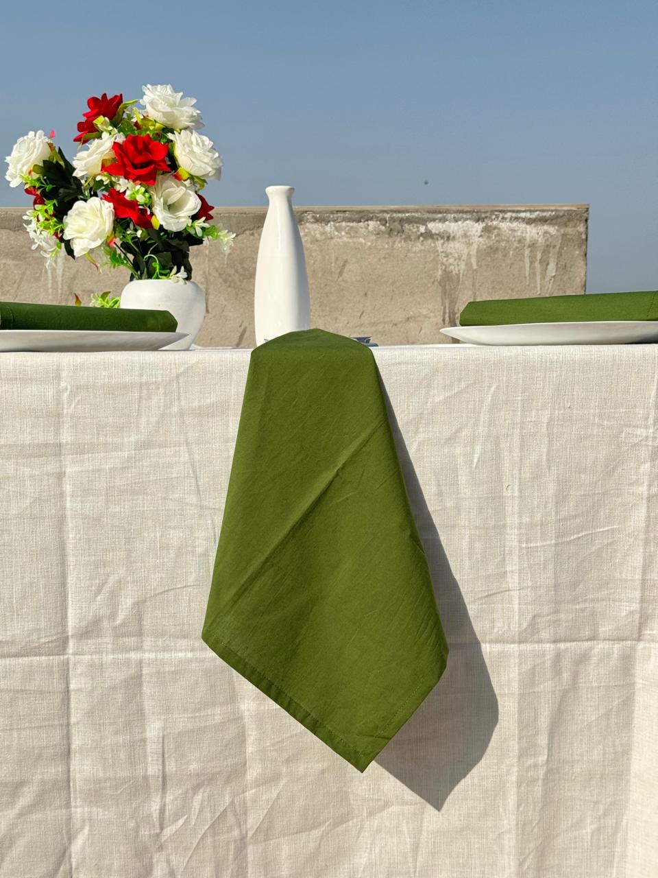 Cotton Cloth napkins(moss Green )