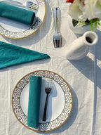 Set Of 4 Teal Napkin