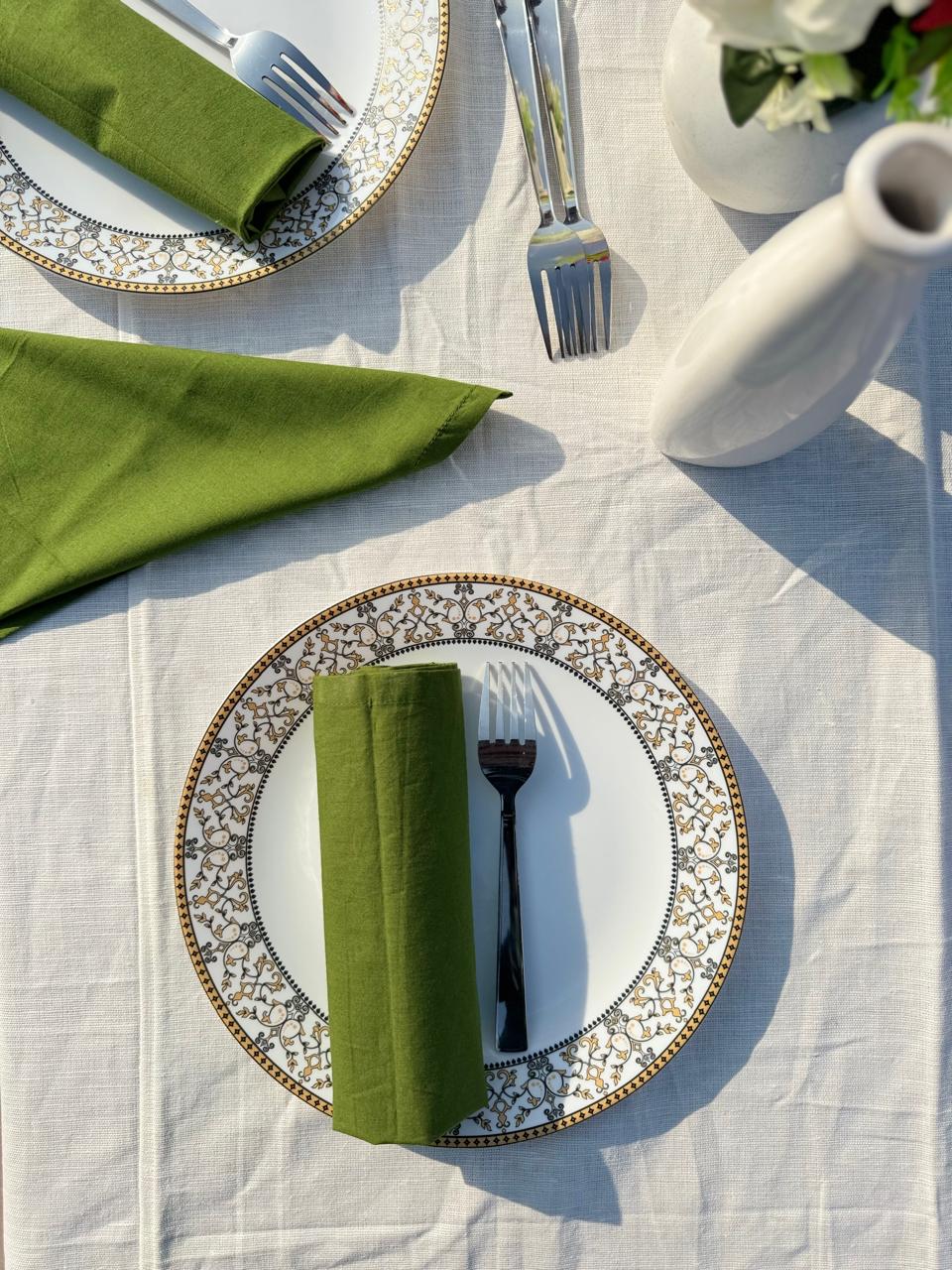 Cotton Cloth napkins(moss Green )