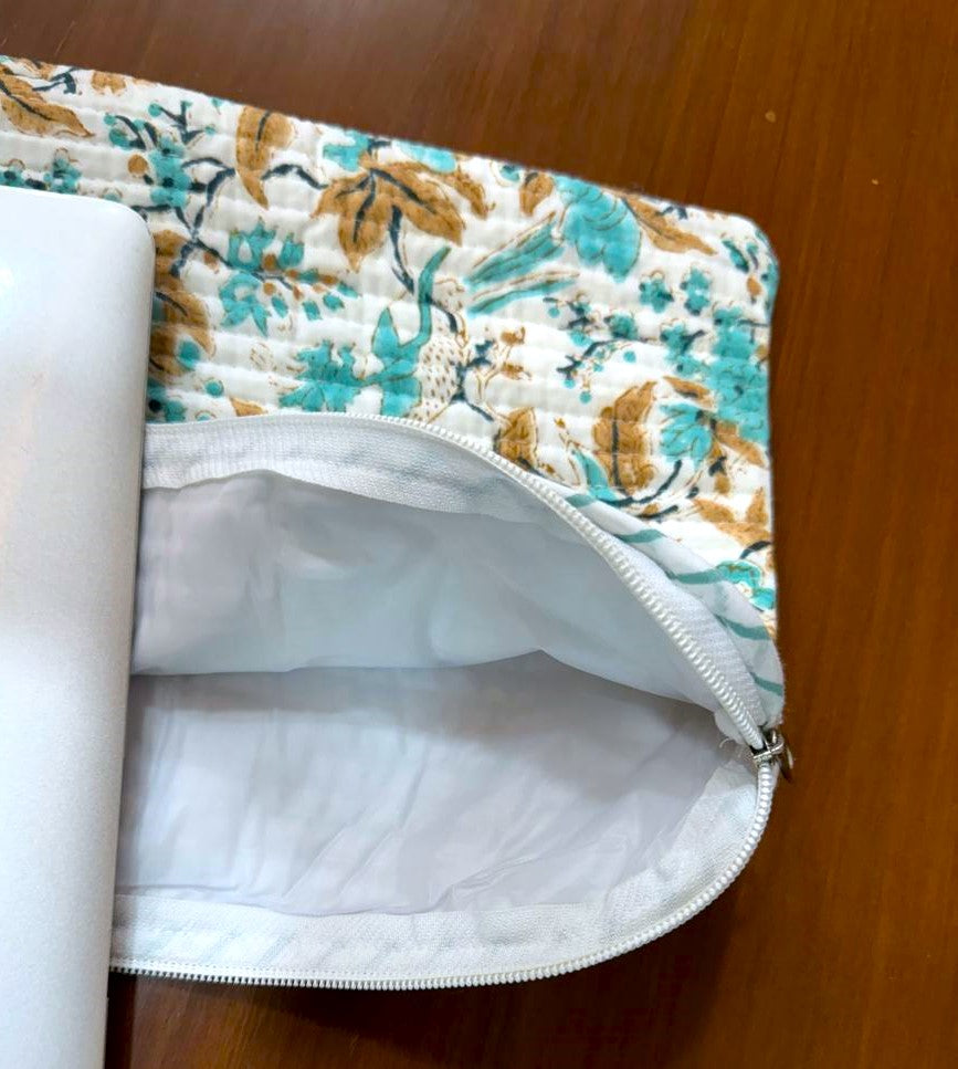 Cotton Quilted Laptop Sleeve