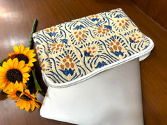 Indian Cotton Quilted Handmade Block Print Laptop Sleeve/Bag/Cover For ipad/Tablets