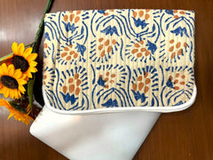Indian Cotton Quilted Handmade Block Print Laptop Sleeve/Bag/Cover For ipad/Tablets