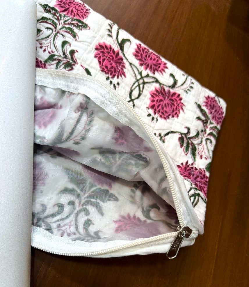Cotton Block Print Laptop Cover