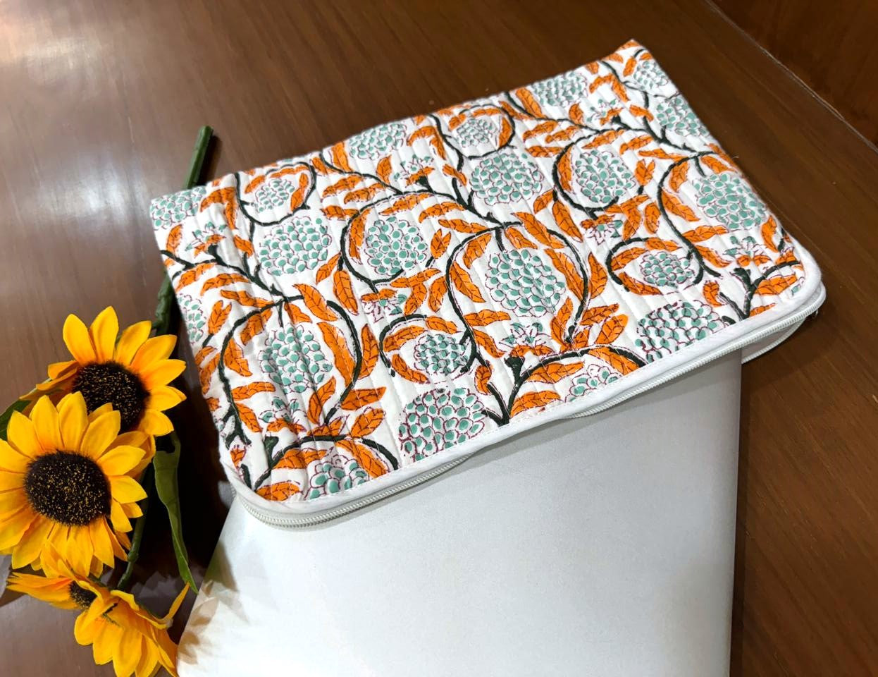 Hand Block Print Laptop BAg