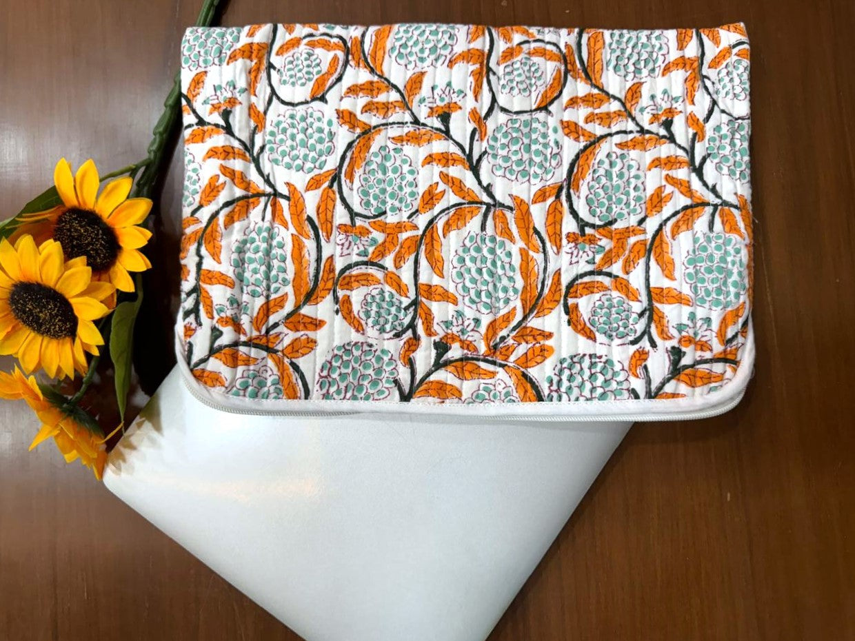 Hand Block Print Laptop BAg
