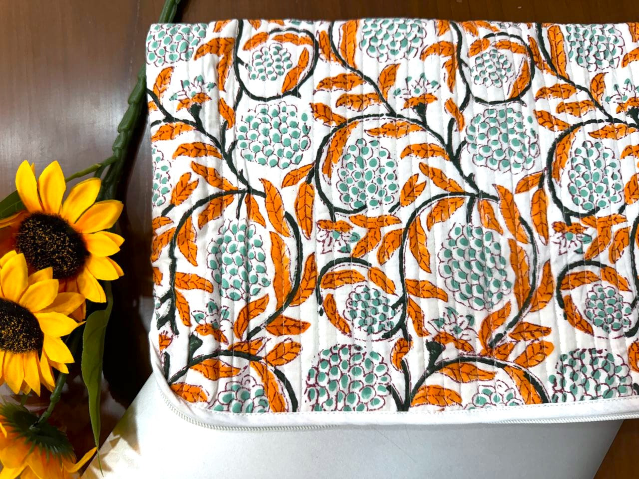 Hand Block Print Laptop BAg