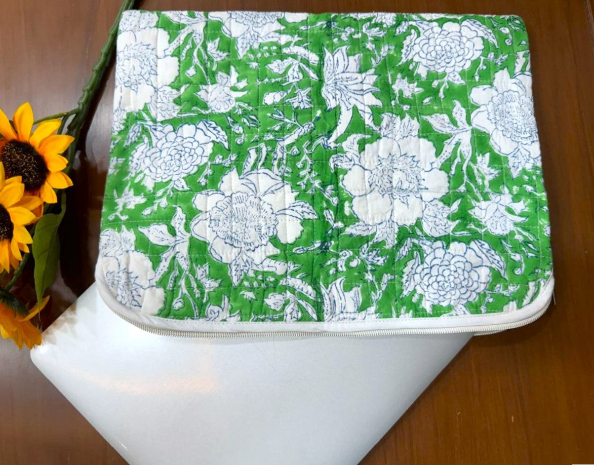 Cotton Quilted Laptop Sleeve