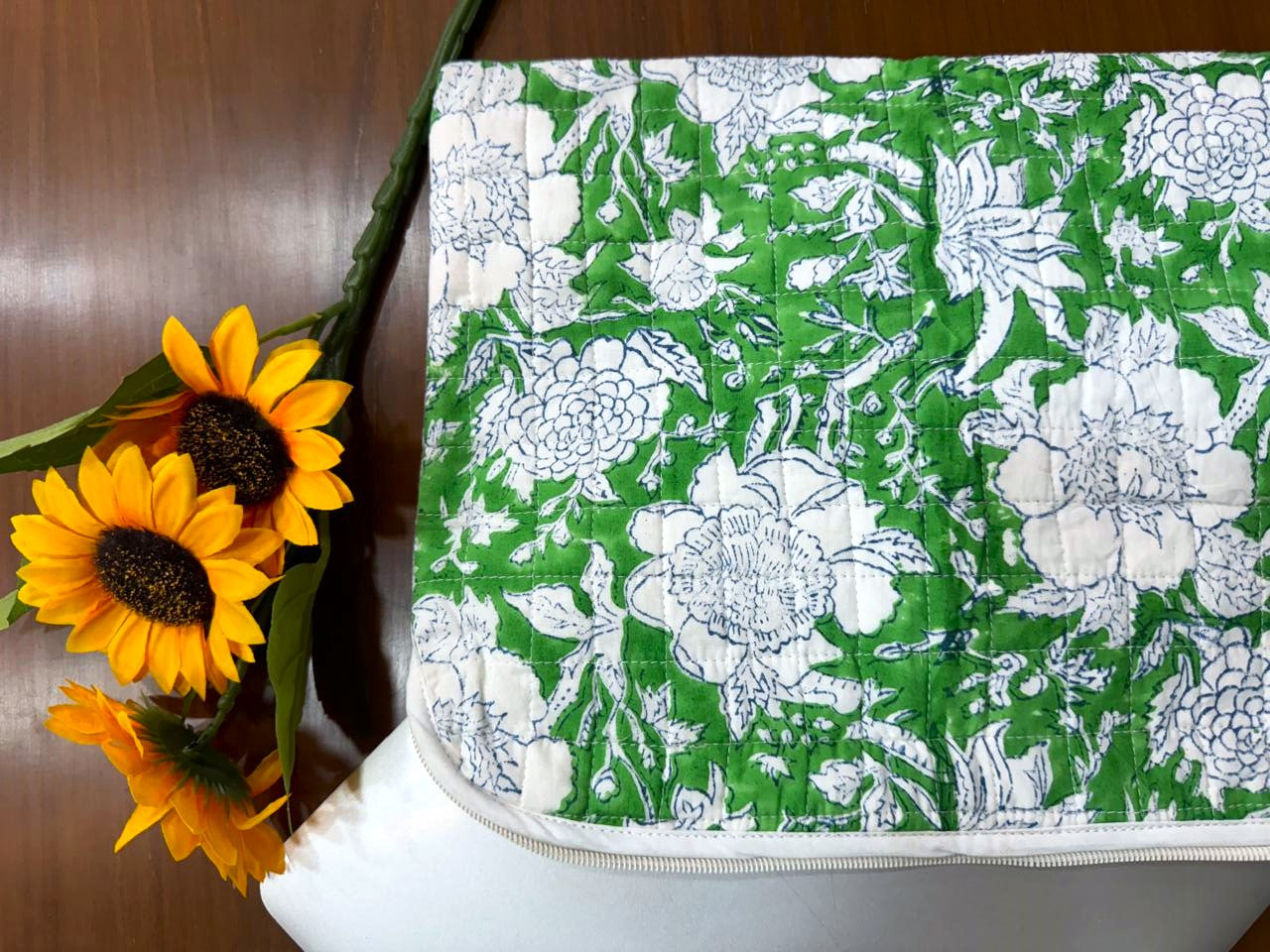 Cotton Quilted Laptop Sleeve