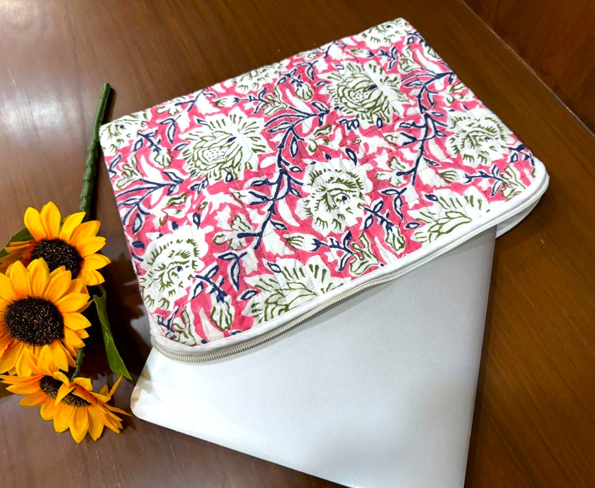 Quilted Vintage laptop sleeve