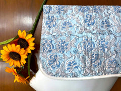 Cotton Quilted Laptop Sleeve, Block Print Laptop Bag, Bohemian iPad Pouch, Handmade Tablet Cover, Boho Laptop Case, Macbook Air Sleeves