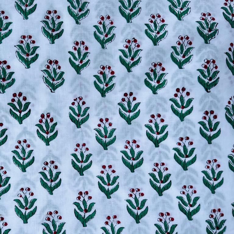 Block/ Floral Print Cosmetic Bag