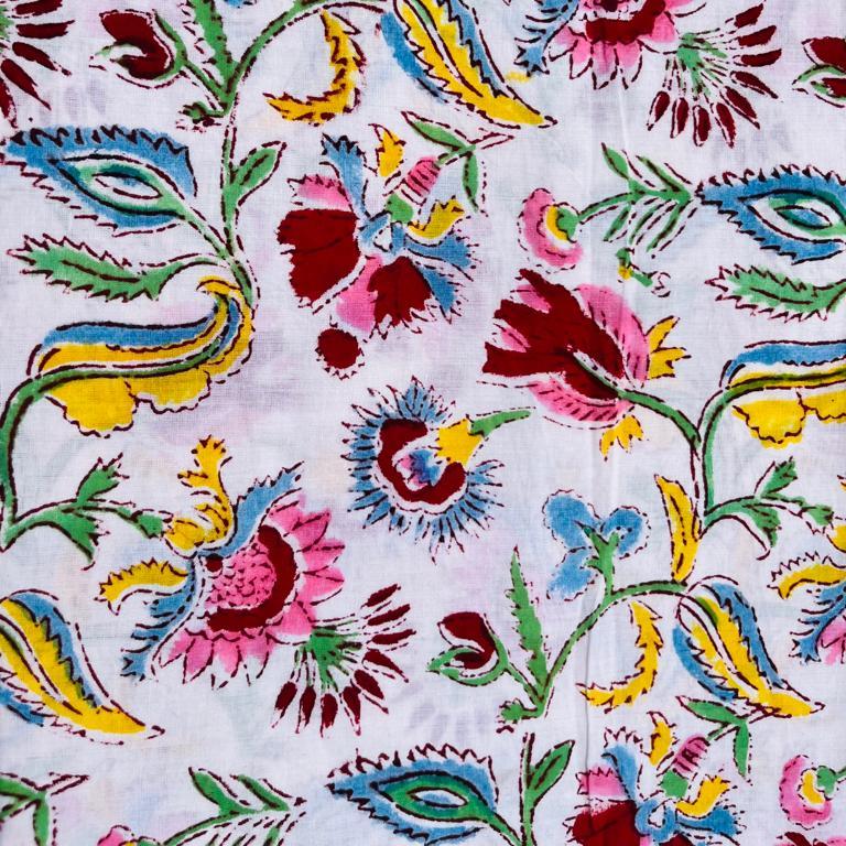 Cosmetic Block Print Travel Bag
