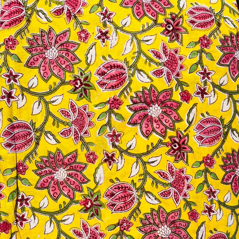 Cosmetic Block Print Bag