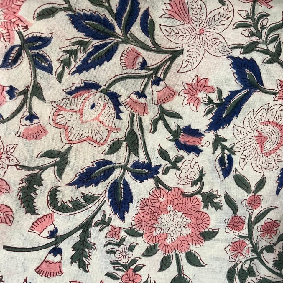 Cosmetic Block Print Bag