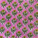 Block/ Floral Print Cosmetic Bag