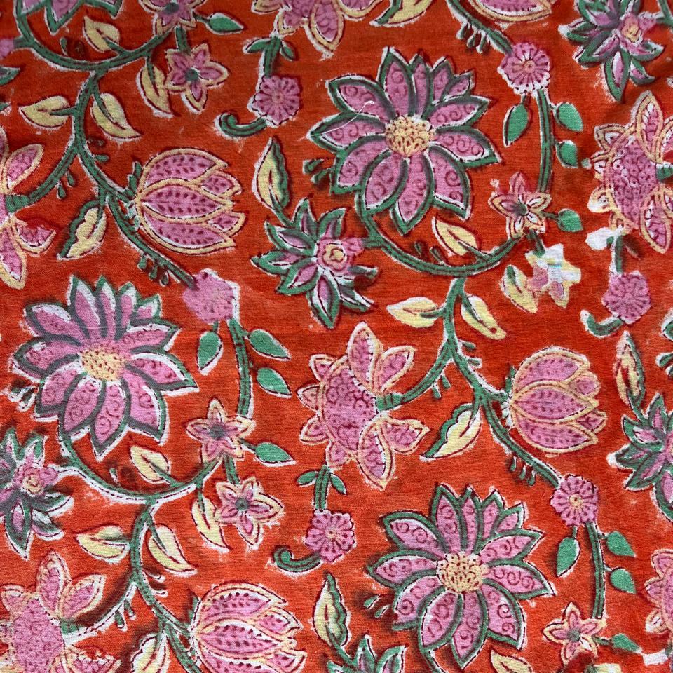 Block Print Cosmetic Bag