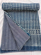 Blue Indigo Kantha quilt