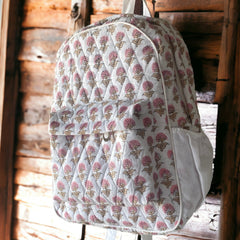 Block Print Quilted Backpack
